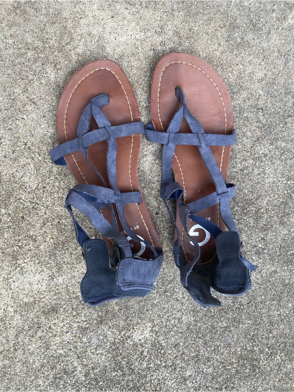 Women's Strappy Gladiator Sandals in Navy